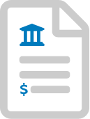 College Financial Aid Offer Comparison Blue Icon
