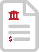 College Financial Aid Offer Comparison Red Icon